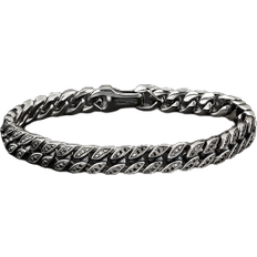 David Yurman Curb Chain Bracelet - Silver/Diamonds
