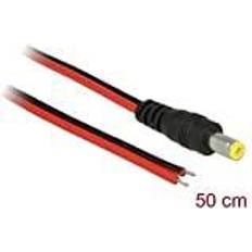 DeLock 85741 Cable DC 5.5 x 2.1 mm Male to Open Cable End 50 cm