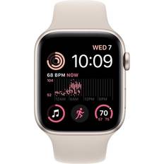Apple EKG (Elektrokardiografi) - iPhone Smartklokker Apple Watch SE 2022 Cellular 44mm Aluminum Case with Sport Band
