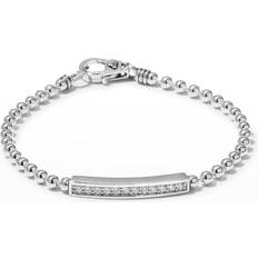 Lagos Caviar Spark Ball-Chain Bracelet - Silver/Diamonds
