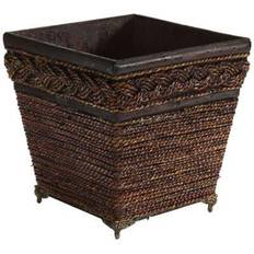 nearly natural Lacquered Braided Decorative Planter, Brown