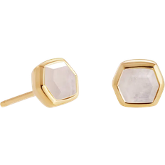 Moonstone Jewelry Kendra Scott Davie Stud Earrings - Gold/Transparent