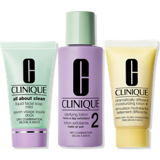 Beste Gaveeske & Sett Clinique Skin School Supplies Cleanser Refresher Course Set Dry Combination