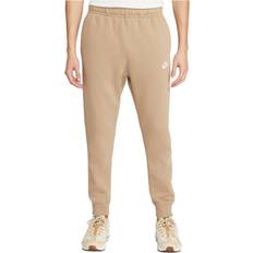 Women Pants Nike Sportswear Club Fleece Joggers - Khaki/White