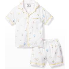 Acrylic Children's Clothing Petite Plume Kid's Easter Gardens Pajama Shorts Set - White