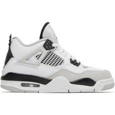 Children's Shoes Nike Air Jordan 4 Retro Military Black GS - White/Black/Neutral Grey