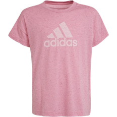 adidas Girl's Future Icons Cotton Loose Badge Of Sport T-shirt - Bliss Pink/White (HM2648)