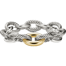 David Yurman Extra-Large Oval Link Bracelet - Silver/Gold