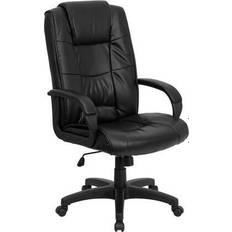 Neck Rest Office Chairs Flash Furniture GO5301BBKLEAGG Office Chair 48"