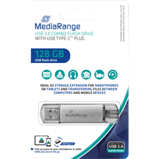 MediaRange 128 GB Minnepenner MediaRange USB 3.1 Combo OTG 128GB