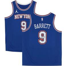Fanatics Sports Fan Apparel Fanatics New York Knicks RJ Barrett Autographed Jordan Brand Blue Icon Swingman Jersey