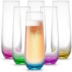 Joyjolt Hue Colored Drinking Glass 9.4fl oz 6