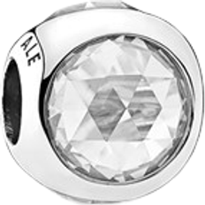 Pandora Charms & Anheng Pandora Radiant Droplet Charm - Silver/Transparent