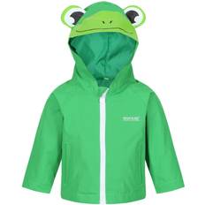 Babys Regenjacken Regatta Kid's Animal Print Jacket - Green Frog (RKW264-C8M)