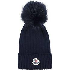 Beanies Children's Clothing Moncler Wool Hat - Navy with Imitation Fur (H2-954-3B00012-04S01-742)