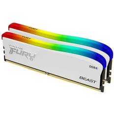 Hvite RAM minne Kingston Fury Beast RGB Special Edition DDR4 3200MHz 2x16GB (KF432C16BWAK2/32)