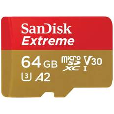 Minnekort SanDisk Extreme microSDXC Class 10 UHS-I U3 V30 A2 170/80MB/s 64GB