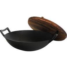 Wok Pans MegaChef Heavy Duty with lid 14 "