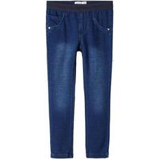 Tasche Hosen Name It Sweat Slim Fit Jeans - Dark Blue Denim (13204428-969011)