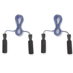 Mind Reader Adjustable Jump Rope with 5.25" Memory Foam Ergonomic Handles (JROPE2-BLU)