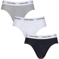 Calvin Klein Briefs - Herren Unterhosen Calvin Klein Cotton Stretch Hip Brief 3-pack - Grey/Black/White