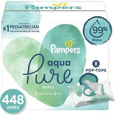 Pampers Baby Skin Pampers Aqua Pure Wipes 448pcs
