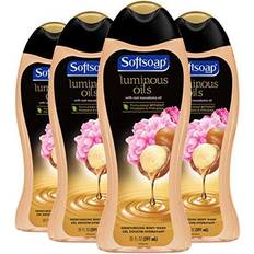 Softsoap Luminous Oils Moisturizing Body Wash Macadamia Oil & Peony 4-pack