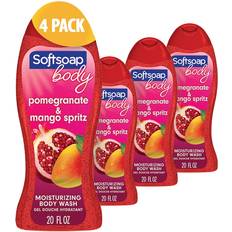 Softsoap Moisturizing Body Wash Juicy Pomegranate & Mango 4-pack