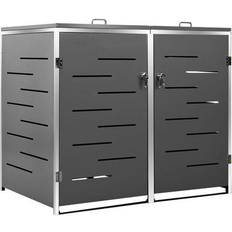 Wheelie Bin Storage vidaXL Shed for Two Dustbins 138x77.5x115.5cm (Building Area )