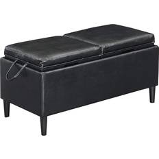 Storage ottoman bench Furniture Convenience Concepts Designs4Comfort Storage Bench 32x17"