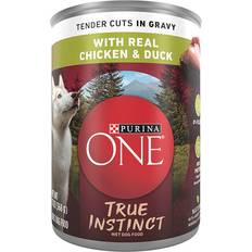 Purina One True Instinct Tender Cuts in Gravy Dog Food Formula With Real Chicken & Duck 12x369g