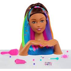 Styling Doll Heads Dolls & Doll Houses Just Play Barbie Rainbow Sparkle Deluxe