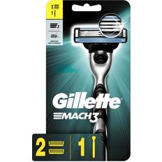 Shaving Accessories Gillette Mach3 Razor Handle + 2 Cartridges