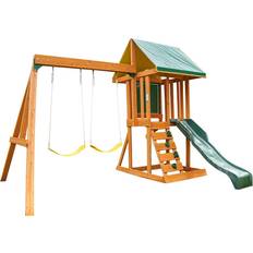 Plastic - Slides Playground Kidkraft Appleton Wooden Swing Set