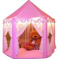 Monobeach Princess Tent Girls Large Playhouse Kids Castle Play Tent with Star Lights