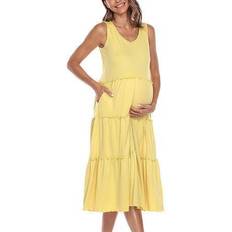 Maternity Dresses Maternity & Nursing Wear White Mark Plus Maternity Sleeveless Midi Maxi Dress