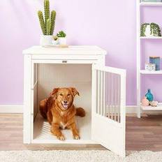 New Age Pet Pets New Age Pet Age Pet ecoFLEX Single Door Style Dog Crate & End Table, Antique