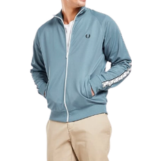 Fred Perry Bekleidung Fred Perry Taped Track Jacket - Blue