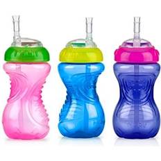 Nuby Baby Bottles & Tableware Nuby No-Spill Cup with Flex Straw 3-pack