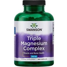 Swanson Vitamins & Minerals Swanson Triple Magnesium Complex, 400 mg, 300 Capsules