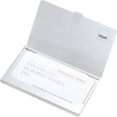 Schreibtischaufbewahrung & Briefkörbe Sigel VZ135 Workflow Business card case 15 cards (W x H x D) 92 x 63 x 5 mm Silver (matt) Aluminium