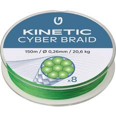 Kinetic Fiskesnører Kinetic 8 Braid Fluo Green 150m Green 0.16mm/12.0kg