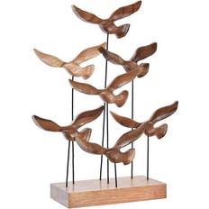 Mit Griff Dekofiguren Dkd Home Decor ation Aluminium Acacia Birds (30 x 9,5 x 38 cm) Dekofigur