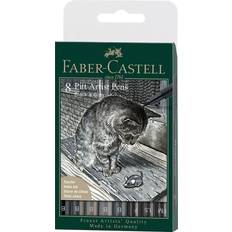 Penseltusjer Faber-Castell PITT Artist 8-pak Grey & Black