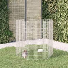 vidaXL 6-Panel Rabbit Cage 54x100 Galvanised Iron