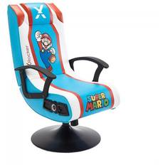 Junior Gaming Chairs X Rocker Nintendo Super Mario 2.1 Audio Pedestal Gaming Chair Mario Joy Edition