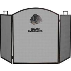 Cast Iron Electric Fireplaces NHL Chicago Blackhawks Fireplace Screen