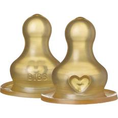 Bibs Tilbehør Bibs Bottle Nipple 2 Pack Latex Slow Flow
