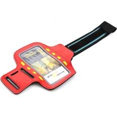 Røde Sportsarmbånd Platinet Løbearmbånd m. Smartphoneholder 6,1" Lys Rød