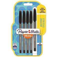 Paper Mate InkJoy 100ST Ballpoint Pens Fine Point (0.7 mm) Black 5 Count